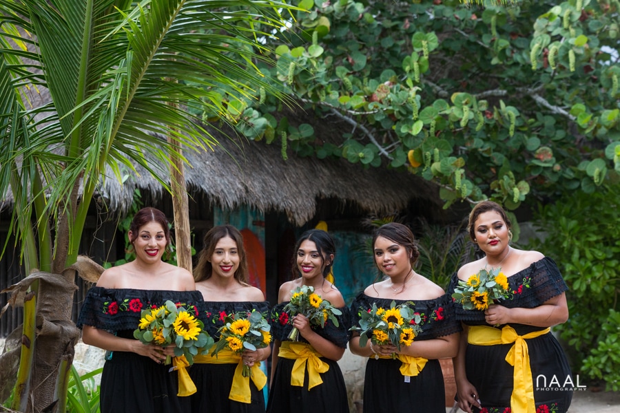 Blue Venado Beach Club bridesmaids Naal Wedding Photography